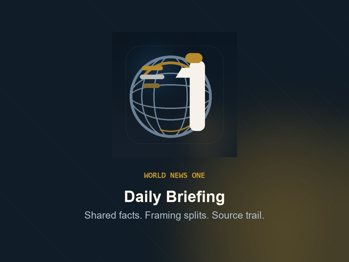 World News One Briefing cover for May 26, 2026